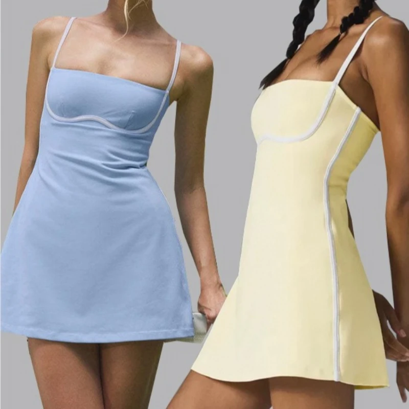 

Golf Tennis Dress with Pad Sports Set Yoga for Women Workout Pickleball Clothing Badminton Skorts Activewear sports dress summer