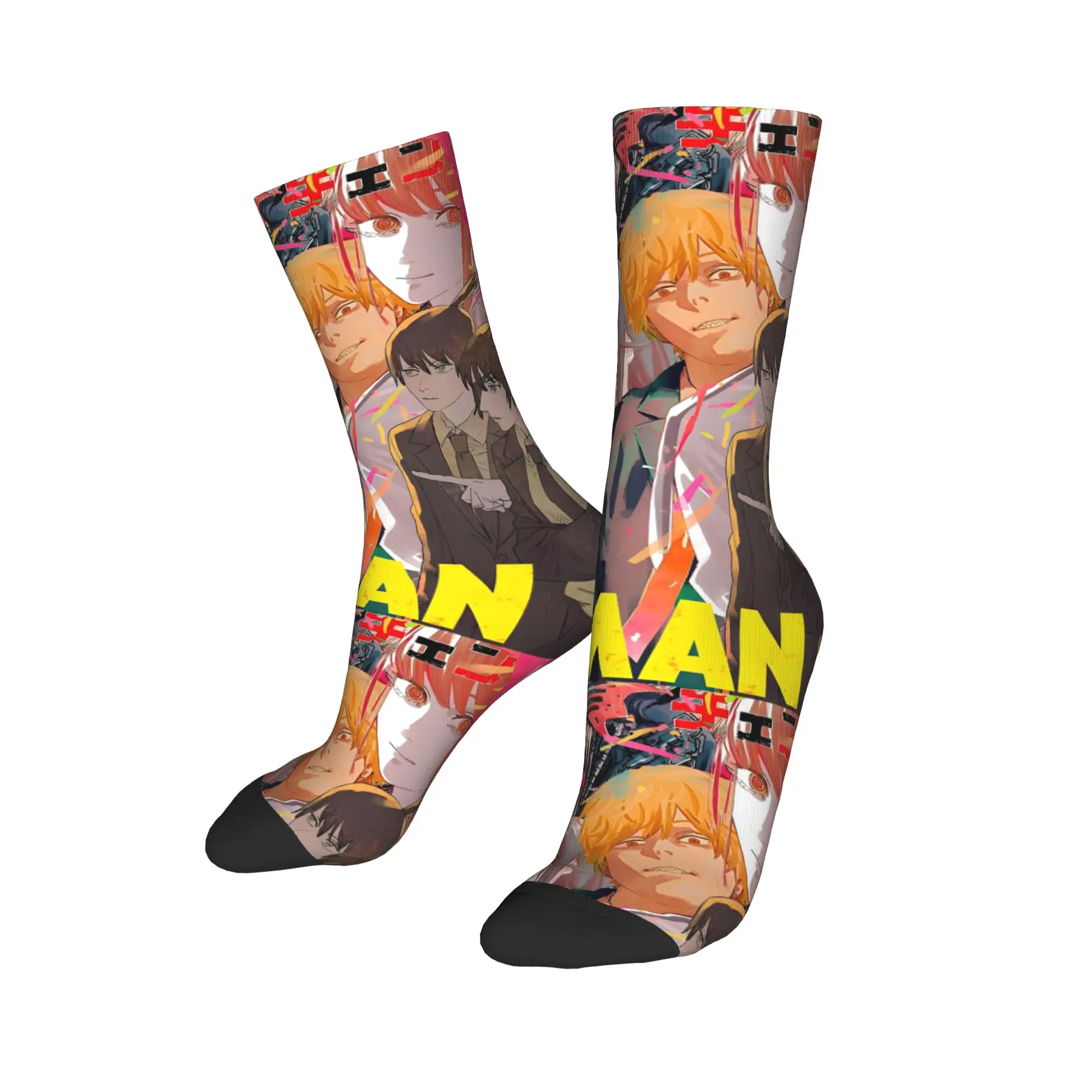 

Носки Chainsaw Man Reze для мужчин и женщин из полиэстера Happy Makima Power Aki Denji, носки весна-лето, зима, средние чулки-трубы, подарки