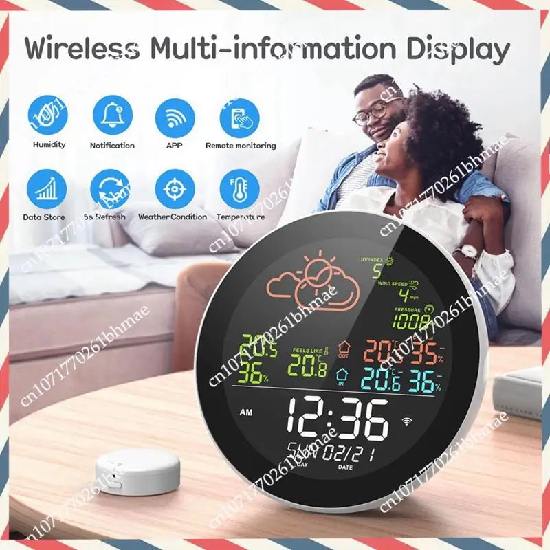 

-A21Z Tuya WIFI метеостанция настольные часы открытый внутренний тестер температуры прогноз погоды термометр гигрометр легко использовать