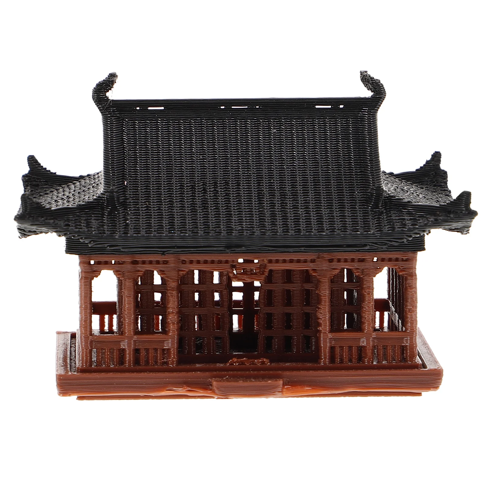 Pavilion Decorations Mini Pagoda Garden Statue Aquarium Landscape Fish Shelter Flower Vase Japanese Small Resin