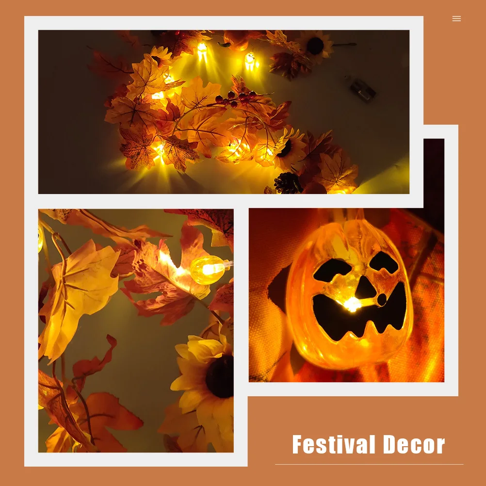 

1pc Luminous Pumpkin Maple Leaf Pendant Festival Door Hanging Decor Thanksgiving Ornament Home Wedding Wall Window Decoration