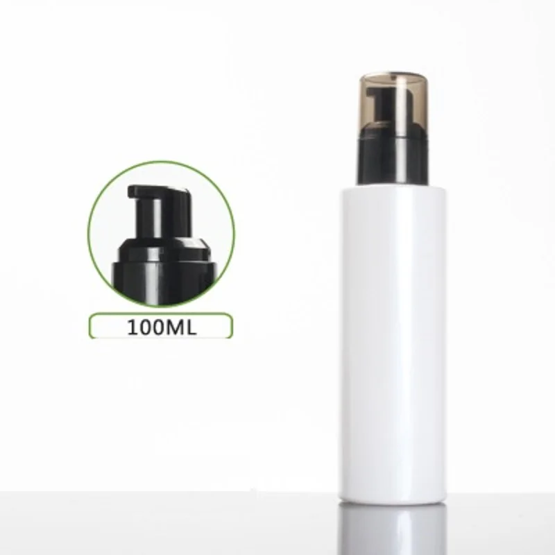 

100ml frosted/green/blue glass bottle black pump black lid serum/lotion/emulsion/foundation/gel essence toner cosmetic packing