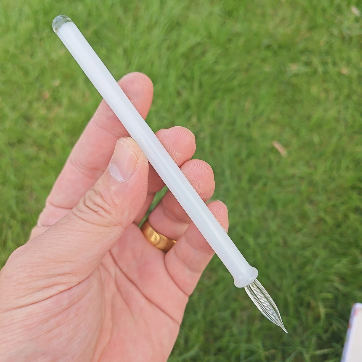 Purely Handmade Polished Glass Dip Pen