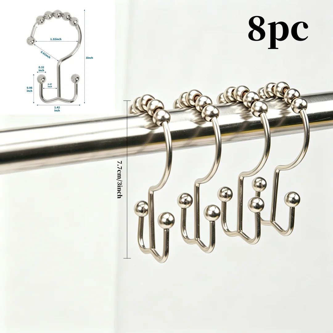 Black Stainless Steel Shower Hooks 7
