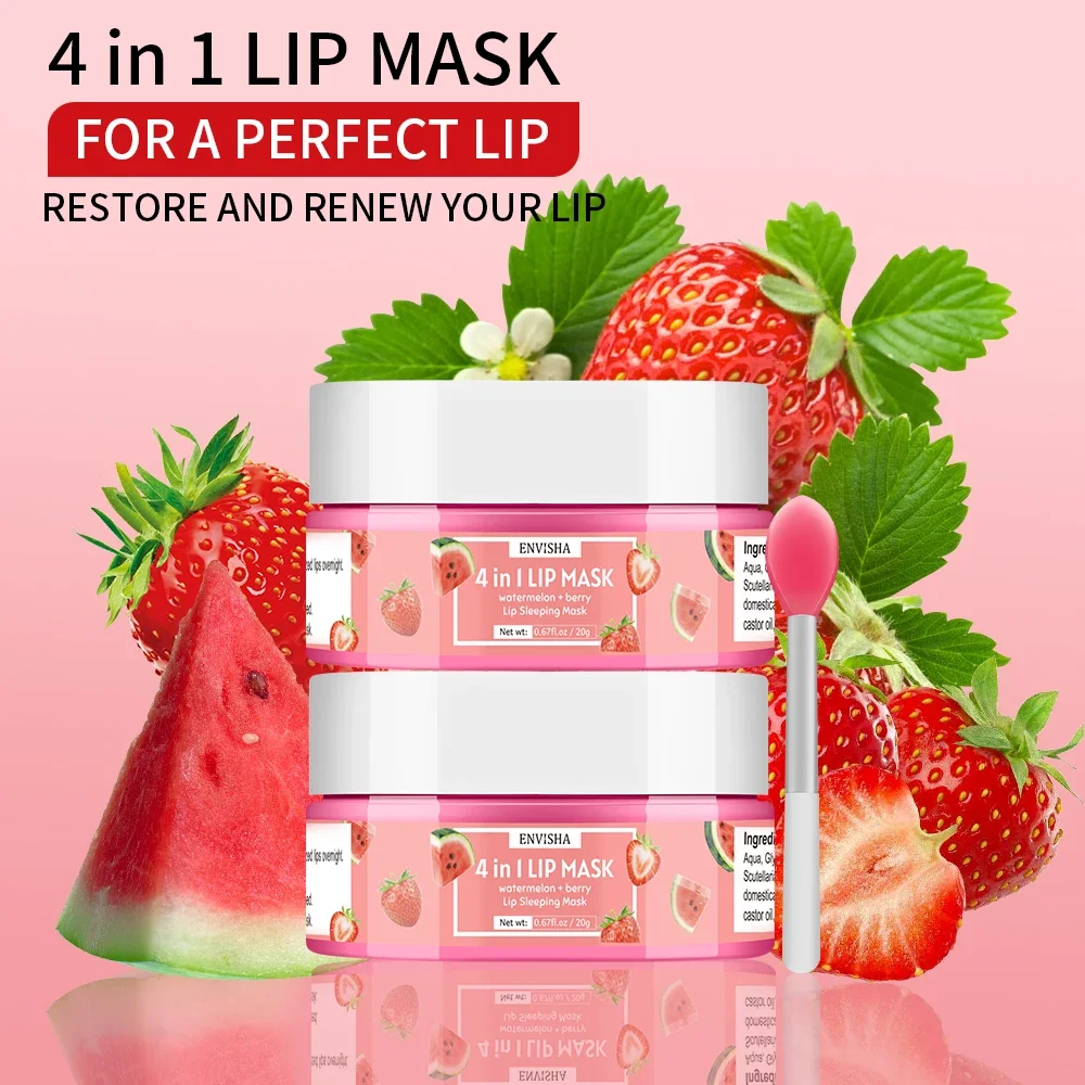 Beauty Health Lip Mask Skin Care Sleep Hydrated Maintenance Lip Scrub Cream Anti Drying Nourish Protect Exfoliating