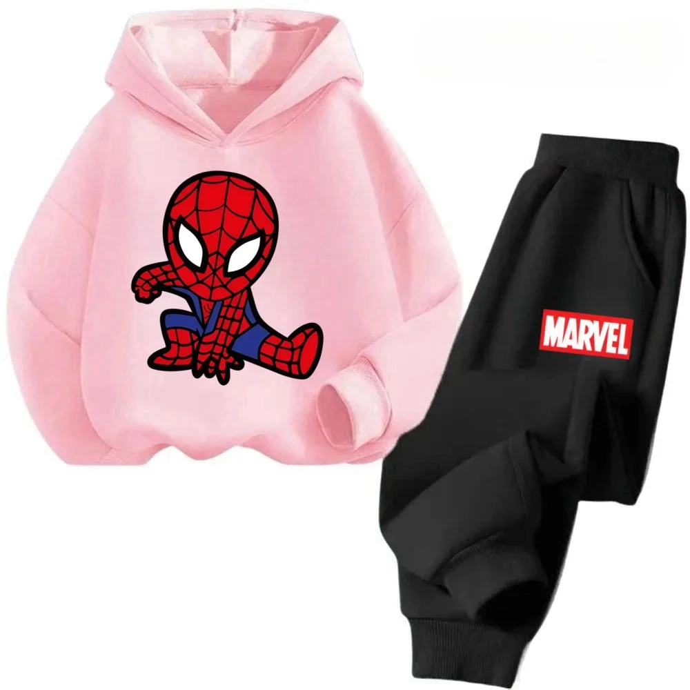 

Children 2PCS Marvel Hoodie Set Cartoon Super Hero Long Sleeve Sweatshirt Pants Boys Girls Casual Fashion Warm Clothing