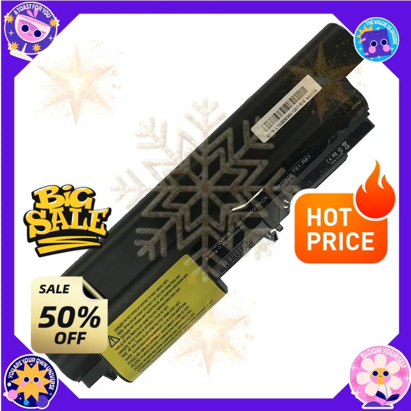 SWZY  Laptop Battery for Lenovo IBM Thinkpad T61 R400 R61 R61i T400 43R2499 42T4644 42T4531 T61 R61 R61i Series 5200mAh 11.1V