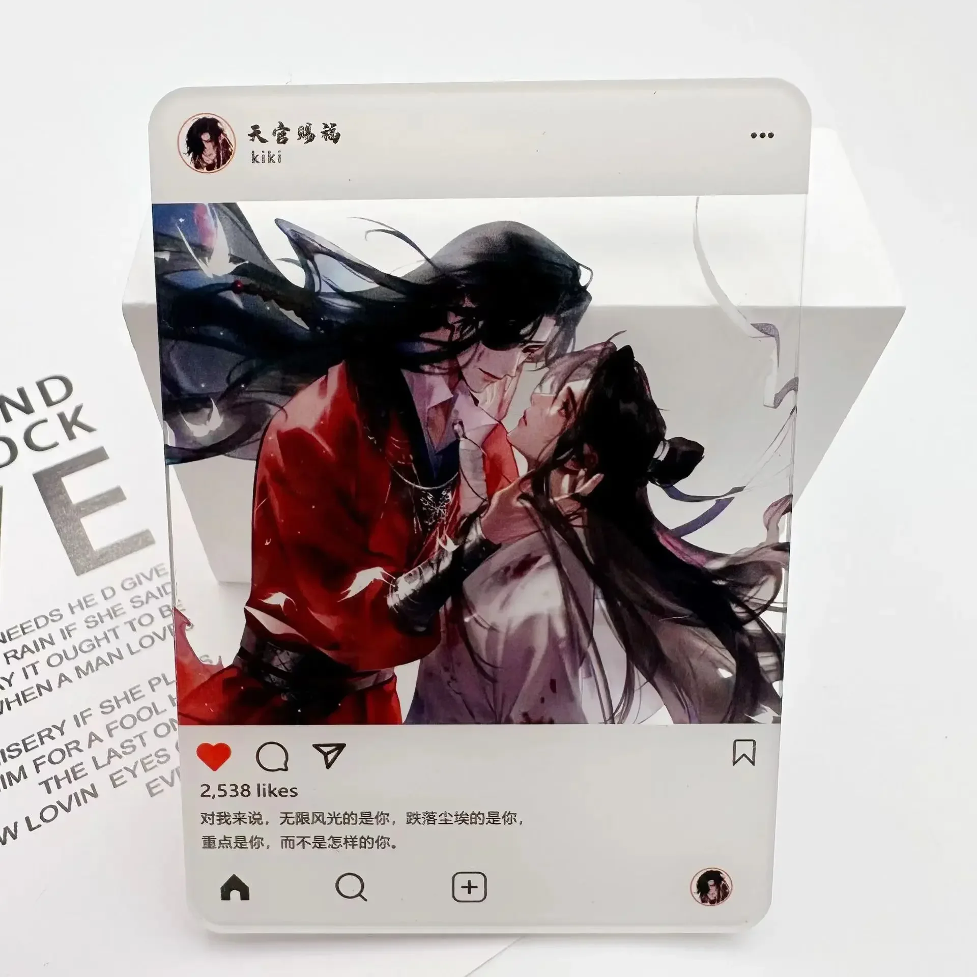 2025 Anime Tian Guan Ci Fu Xie Lian Hua Cheng Figure Kawaii Heaven Official's Blessing Photo Acrylic Transparent Card Prop Gift
