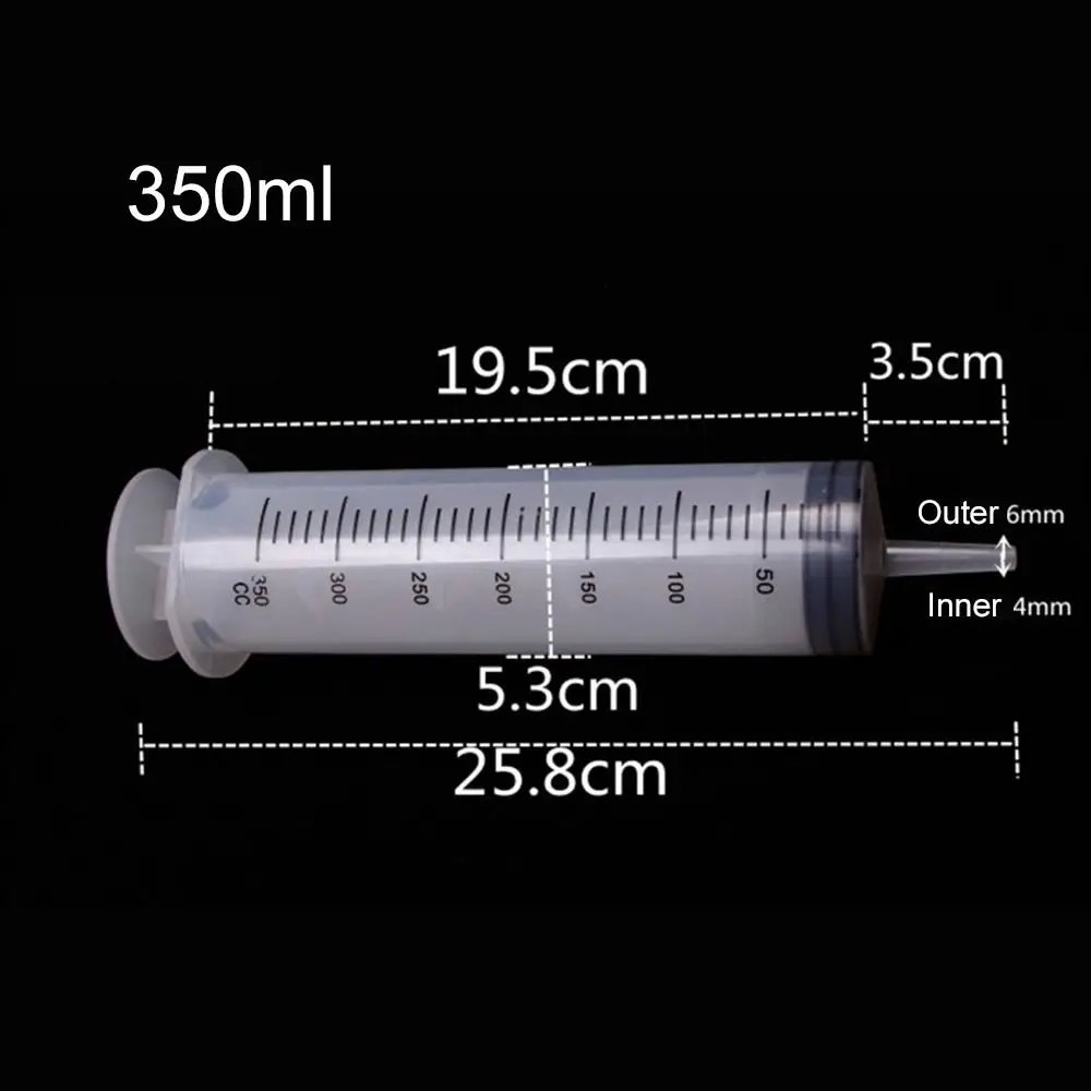 Large Capacity 150ml-500ml Syringe Syringes Reusable Pump Measuring 1.3m Tube Feeding Ink Big Syringe Hydroponics Nutrient