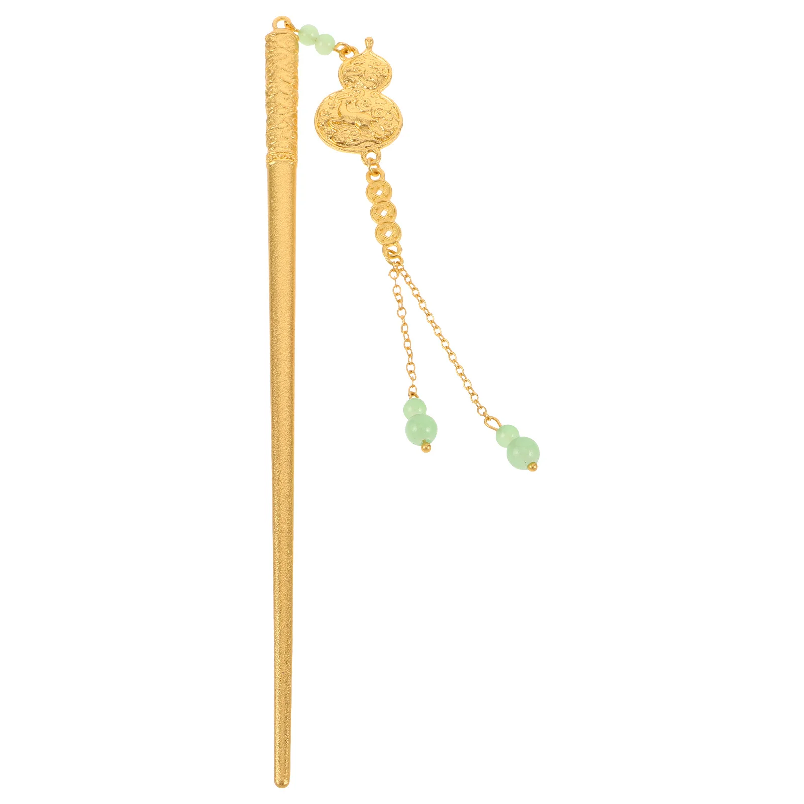 

Chinese Hair Chopsticks Vintage Handmade Gold Gourd Tassel Hairpin Traditional Hair Stick Retro Hairpin for Elegant Hairstyles