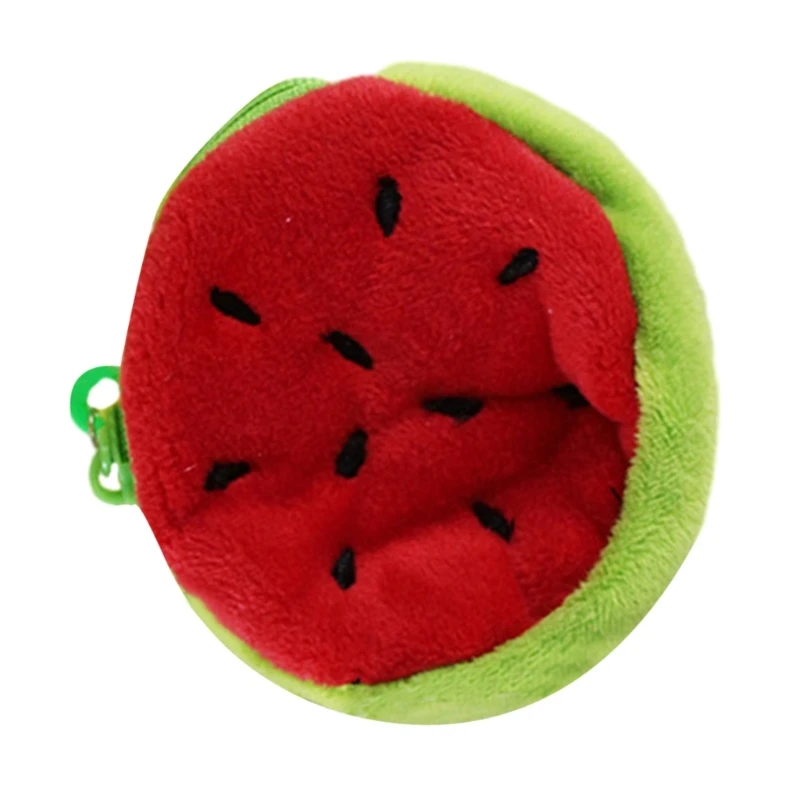 Portamonete in peluche cartone animato Simpatico portamonete frutta per bambini, portamonete frutta cartone animato