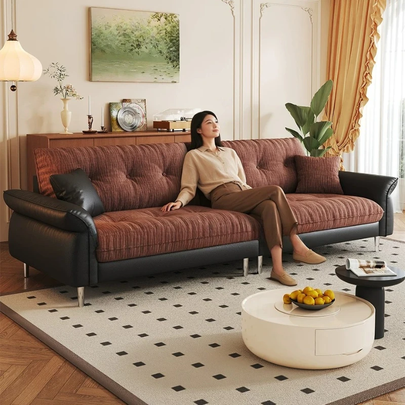 Retro Nordic Living Room Sofas Sleeper Aesthetic Oversized Luxury Sectional Sofa Lazy Loveseat Couch Wohnzimmer Furniture Home