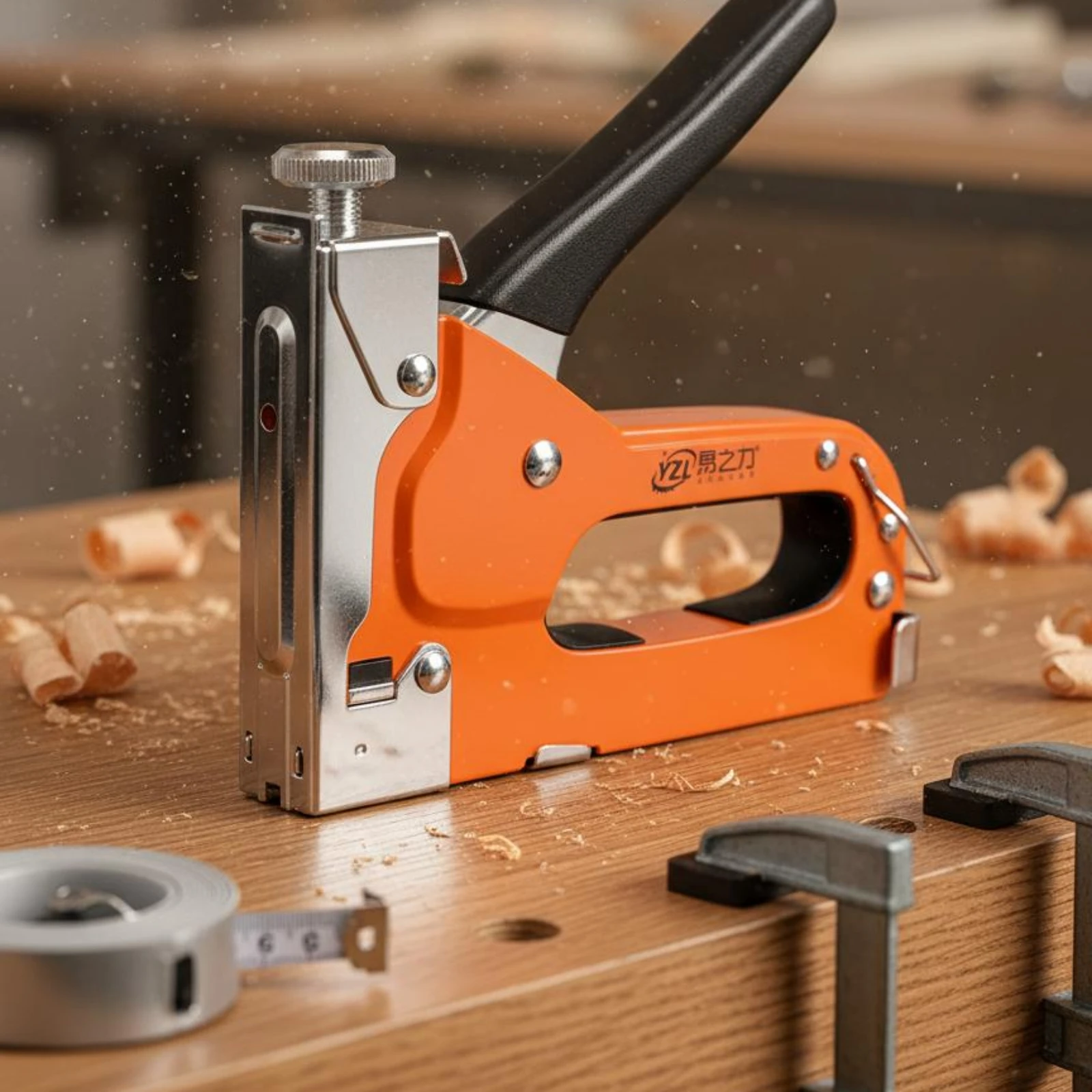 Threetriple-Function Staple Metal Body Heavy-Duty Staple Handheld Stapler Compact Fastening Tool for Woodworking