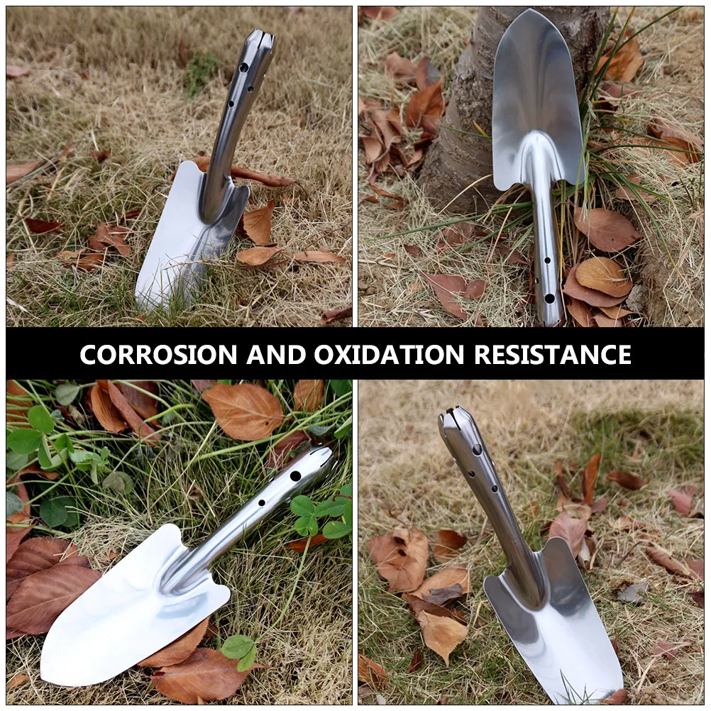 

Набор из 2 прочных садовых совков из нержавеющей стали с деревянными ручками, многофункциональные ручные лопатки для посадки и прополки