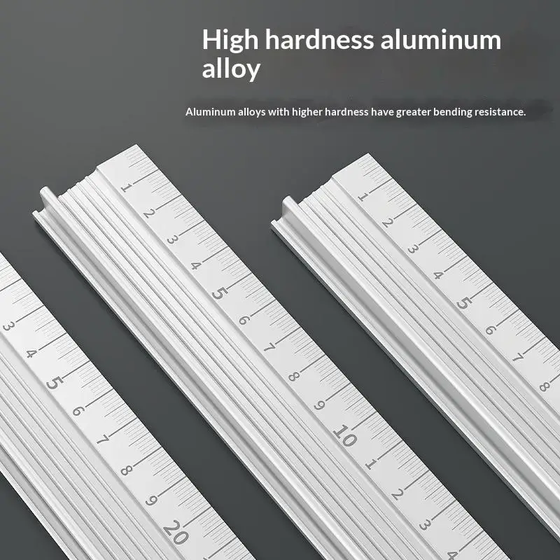 Aluminum Alloy Protective Ruler No Ink Bleed Cut Resistant Anti Slip Ideal for Teacher Classroom Teaching Stationery