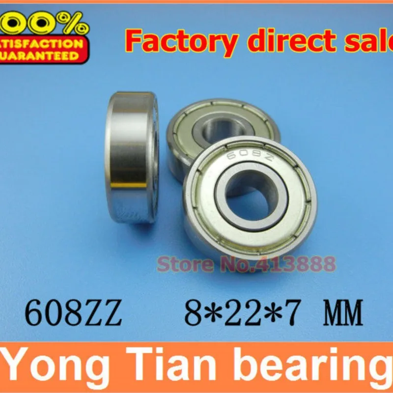 NBZH bearing(1pcs) Double Shielded Miniature Deep Groove Ball Bearings 608ZZ  608-2RS S608ZZ S608-2RS 8*22*7 Mm