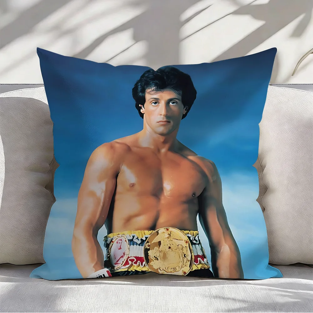 Classic Movie Pillow Covers Cartoon Sofa Decorative Home Double-sided Printing Short Plush Cute Cushion R-Rocky Cover