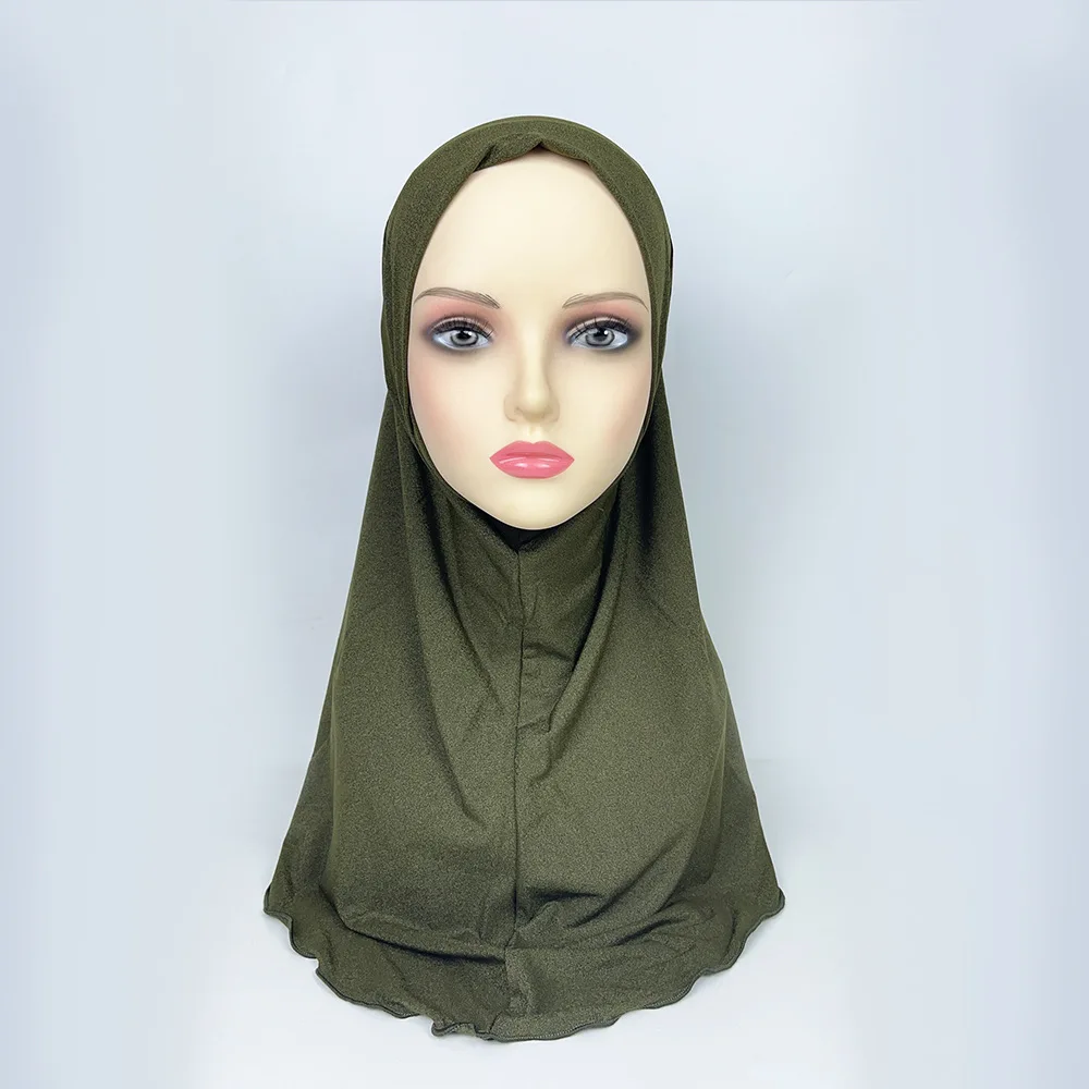 

One Piece Amira Muslim Women Instant Hijab Scarf Pull On Ready Made To Wear Headscarf Islamic Prayer Hijabs Khimar Turban Hat