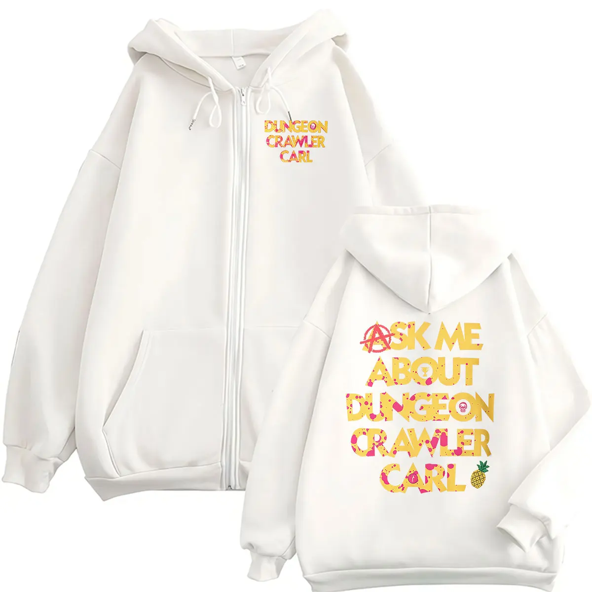 Game Dungeon Crawler Carl Princess Donut Zipper Hoodie Men Women Casual Long Sleeve Fashion Sweatshirt Oversized Jacket Hoodies