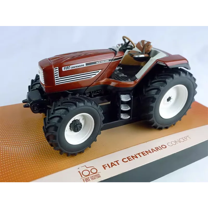 Diecast UH 1:32 Scale FIAT Centenario Unmanned Tractor Agricultural Alloy Car Model Collectible Toy Gift Souvenir Display