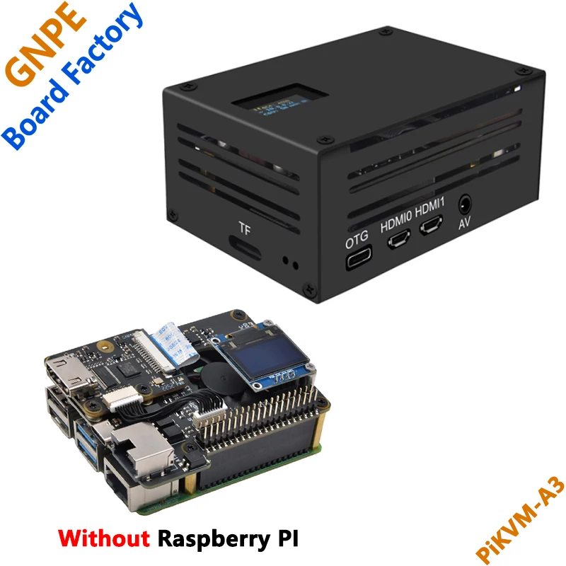 

Raspberry PI 4 PiKVM-A3 HAT Remote control Operation and Maintenance overip server kvm HDMI CSI