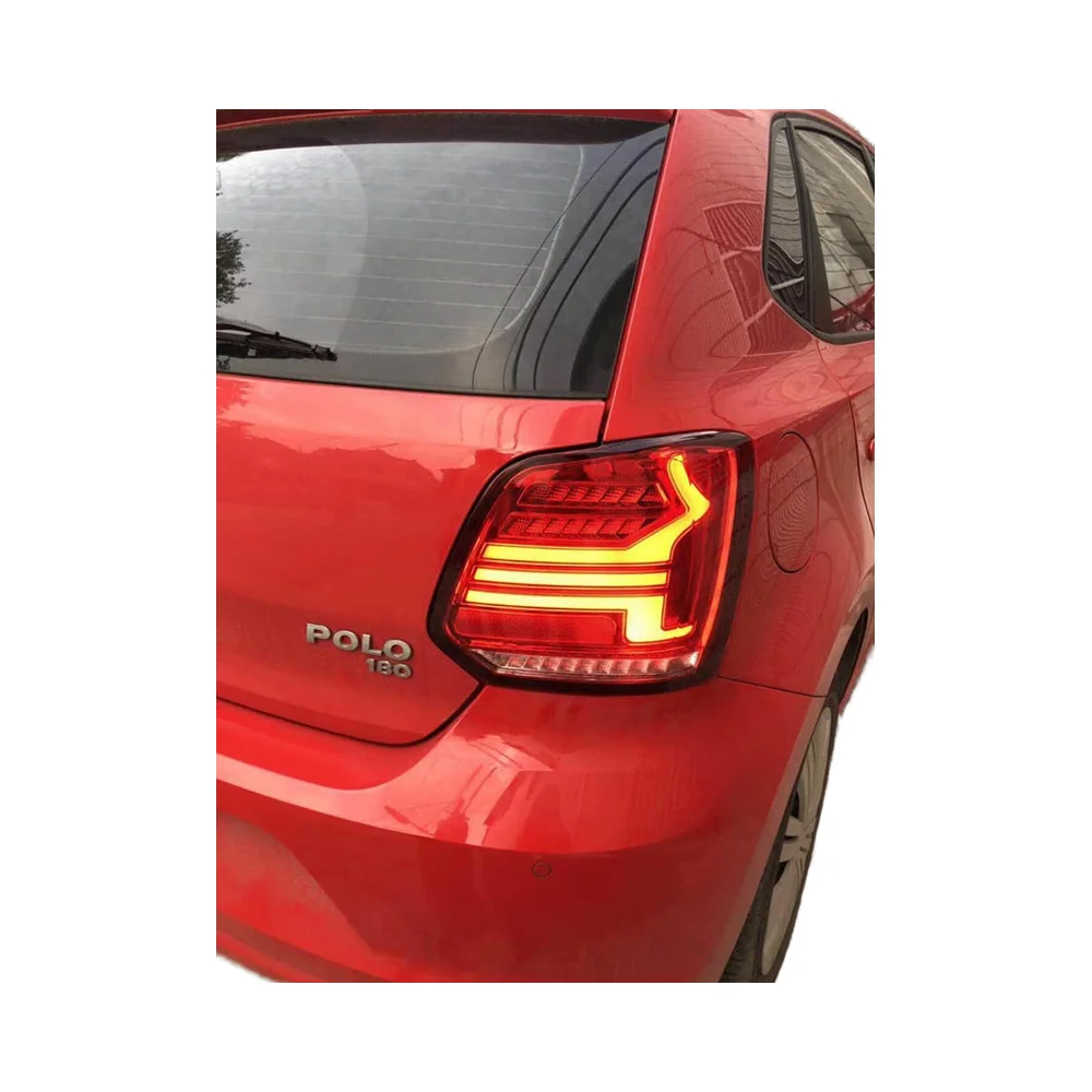 

Intelligent Library Modified LED Running Brake Lights Red Lens Rear Taillights For New Polo Model V1
