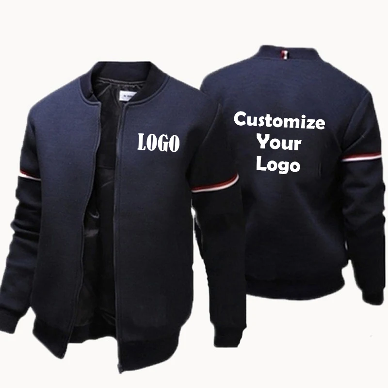 Customized Men's Hot Selling Trend Casual Zipper Sweatshirt Moving Zipper Jacket S-4XL