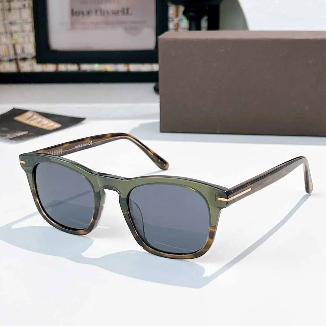 ファッションヴィンテージスクエアサングラス男性女性高級ブランドデザイナーアセテートスリムサングラス運転釣り-uv400-眼鏡-tf5870