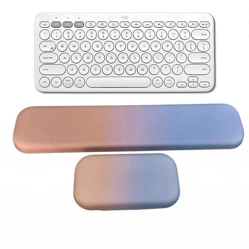 Memory-Schaum-Tastatur-Handballenauflage, quadratische Form, 5 Farbverläufe, ergonomische Unterstützung für Büro und Gaming – Detail 6