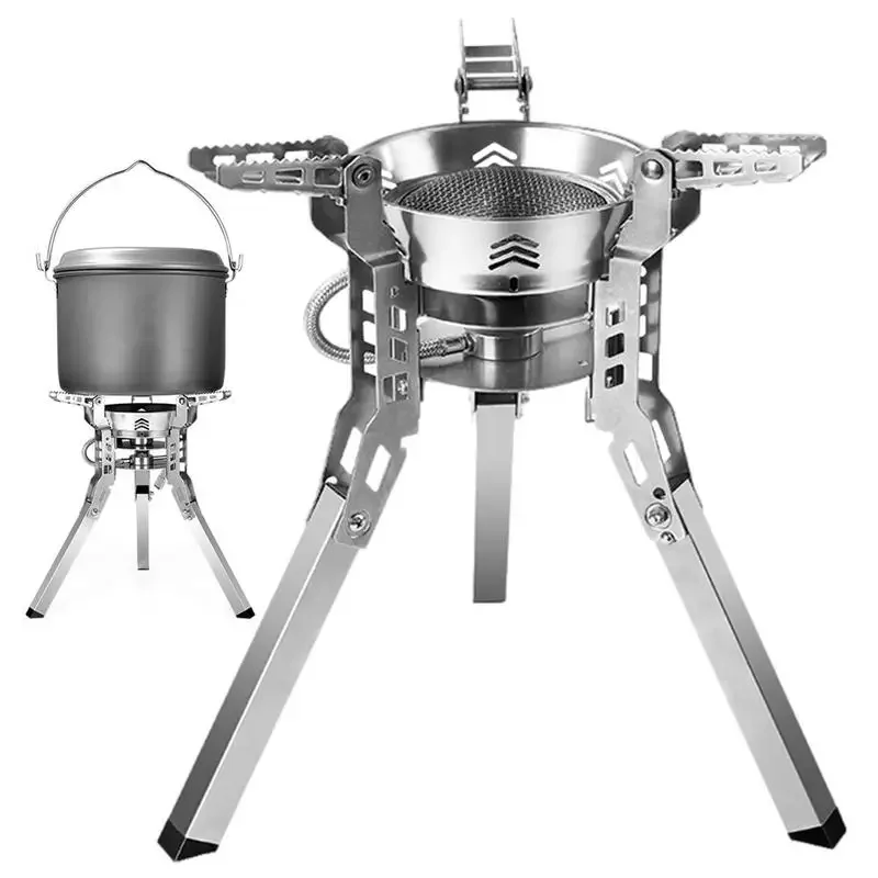 BuLin 100-B16 3800W Strong Power Outdoor Split Gas Stove Foldable Camping Picnic Stove Portable Gear Burner Stove