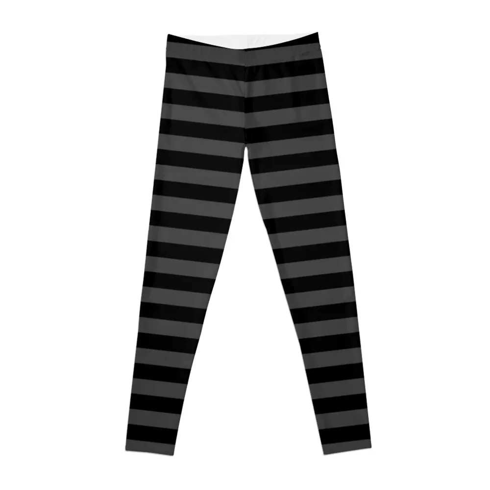 

Shadow Grey and Black Horizontal Witch Stripes Leggings push up fitness sports for Legging sexy woman Womens Leggings