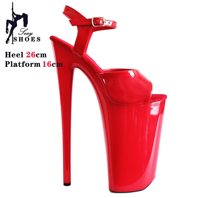 26cm/10Inch Super High Heels PlatformWomen Sandals Suede Non Slip Insole Stripper Heels Pole Dance Shoes Party Models Show Shoes