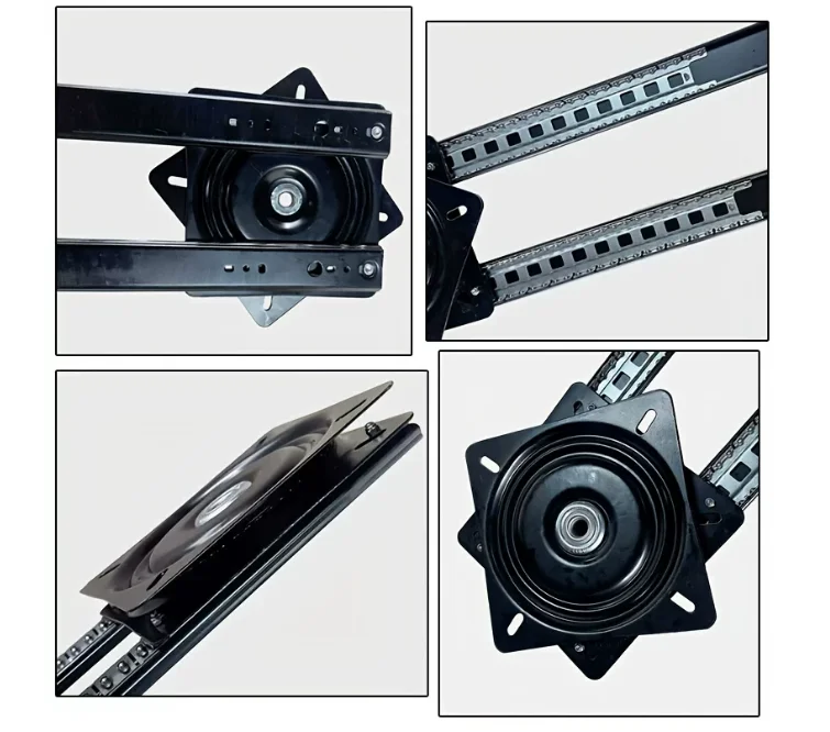 Swivel Island Table Slide Rail, Retractable Extendable Drawer Track for Pull Out Kitchen Island Bar Table Hardware