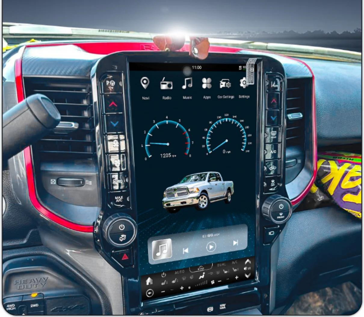 DL ل دودج رام 1500 2500 3500 2019-2023 CarPlay نظام تحديد المواقع نافي أندرويد راديو السيارة مشغل وسائط متعددة شاشة بلوتوث الصوت DSP ستيريو