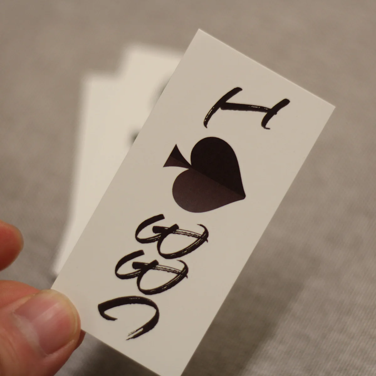 Queen of Spades Temporary Tattoo 5Pcs/Pack Waterproof Bold Gothic Poker Body Art Stickers