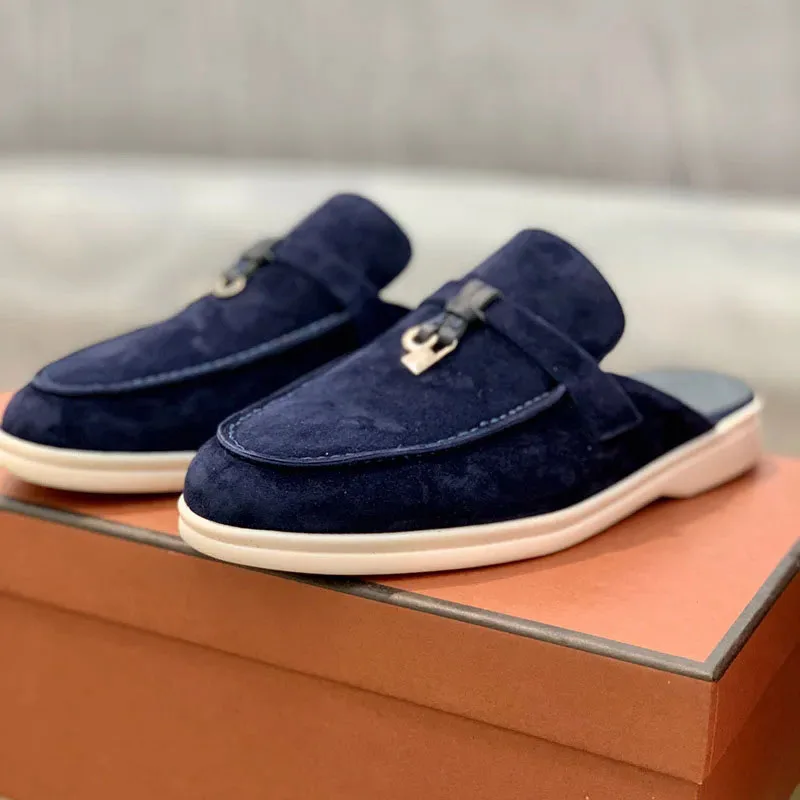 Men Loafers Mules Shoes Slip on Solid Women Flat Slingback Convenient Shoe Daily Footwear Handmade Plus Size 44 45 4 6 47 48