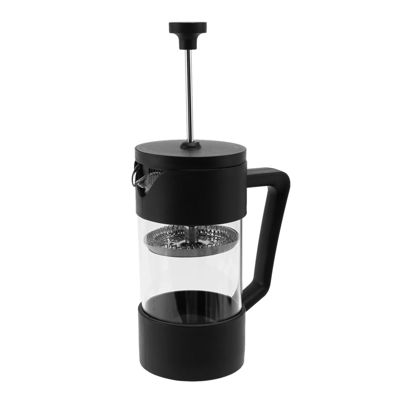 

5X French Press Coffee & Tea Maker, Thickened Borosilicate Glass Coffee Press Rust-Free And Dishwasher Safe,Black