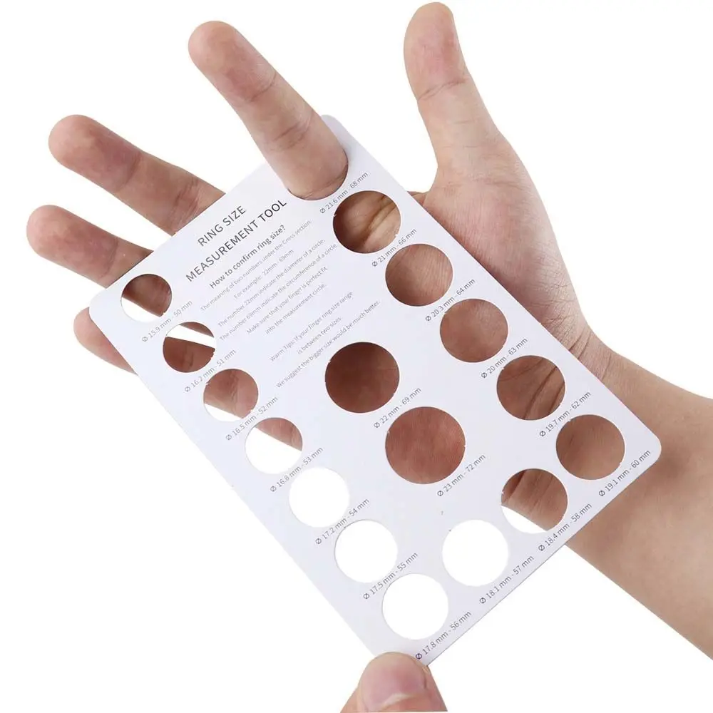 European Size Ring Ruler Ring Circumference Ring Mandrel Stick Ring Size Card Table Finger Size Board Ring Measurer Card Board