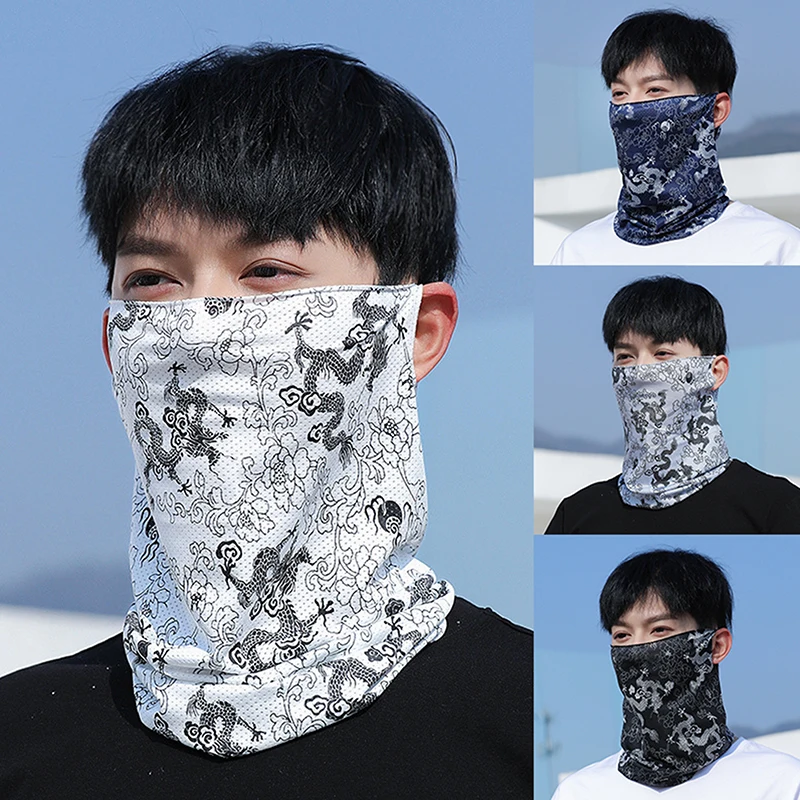 

Fashion Punk Sunscreen Mask For Men Women Summer Face Neck UV Protection Ear Scarf Hip Hop Outdoor Sports Cycling Bandana Scarfs