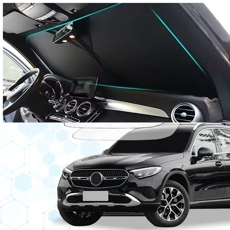 Windshield Sun Shade For Mercedes Benz GLC X253 X254 Sunshade Sun Visor Protector Foldable Blocks UV Rays Keep Your Car Cooler