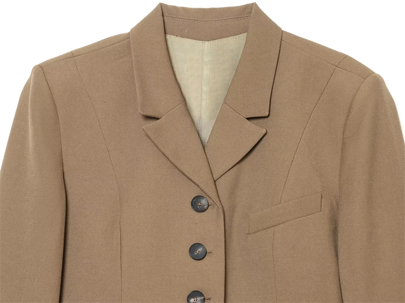 Guobioziy Women's Casual Slim Short Button-Up Blazer 2026 Spring-Autumn Euro-American Fashion Trend Street Old Money Style