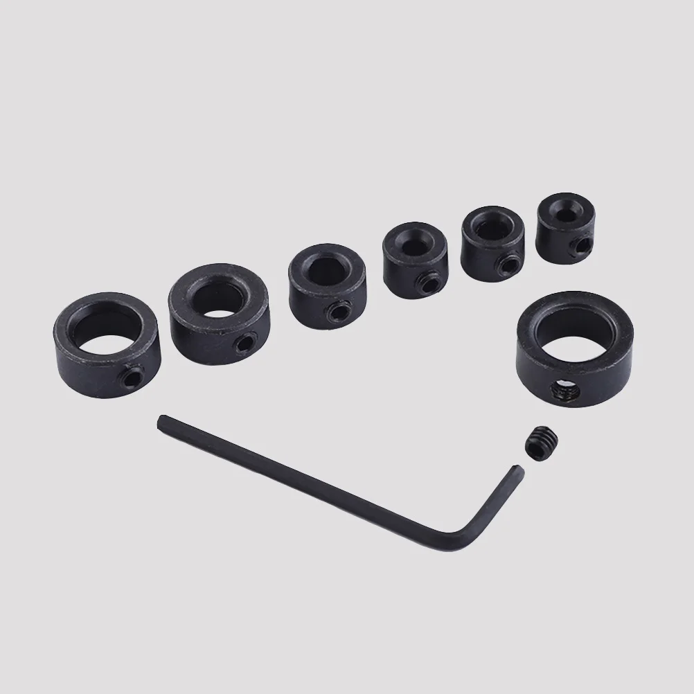 

7 pcs Drill Bit Stop Ring 3-12Mm Depth Limiting Collar For Consistent Drilling Wood Metal Tool Parts Drill Stop Assortment
