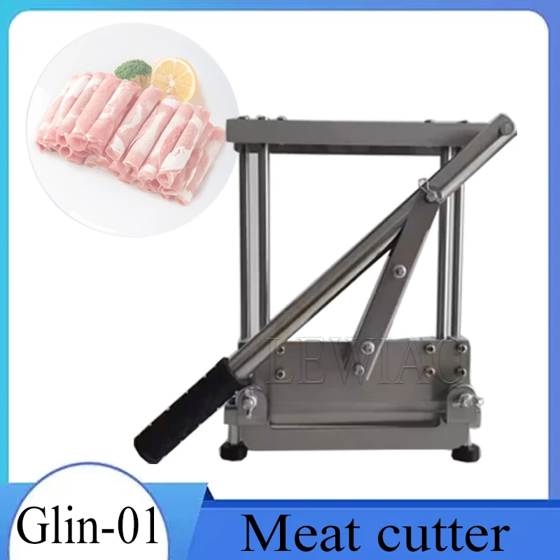 Manual Meat Chopping Machine Fat Beef and Mutton Roll Meat Slicer Meat Slicer Rice Cake Knife Frozen Fat Beef Roll Meat Slicer