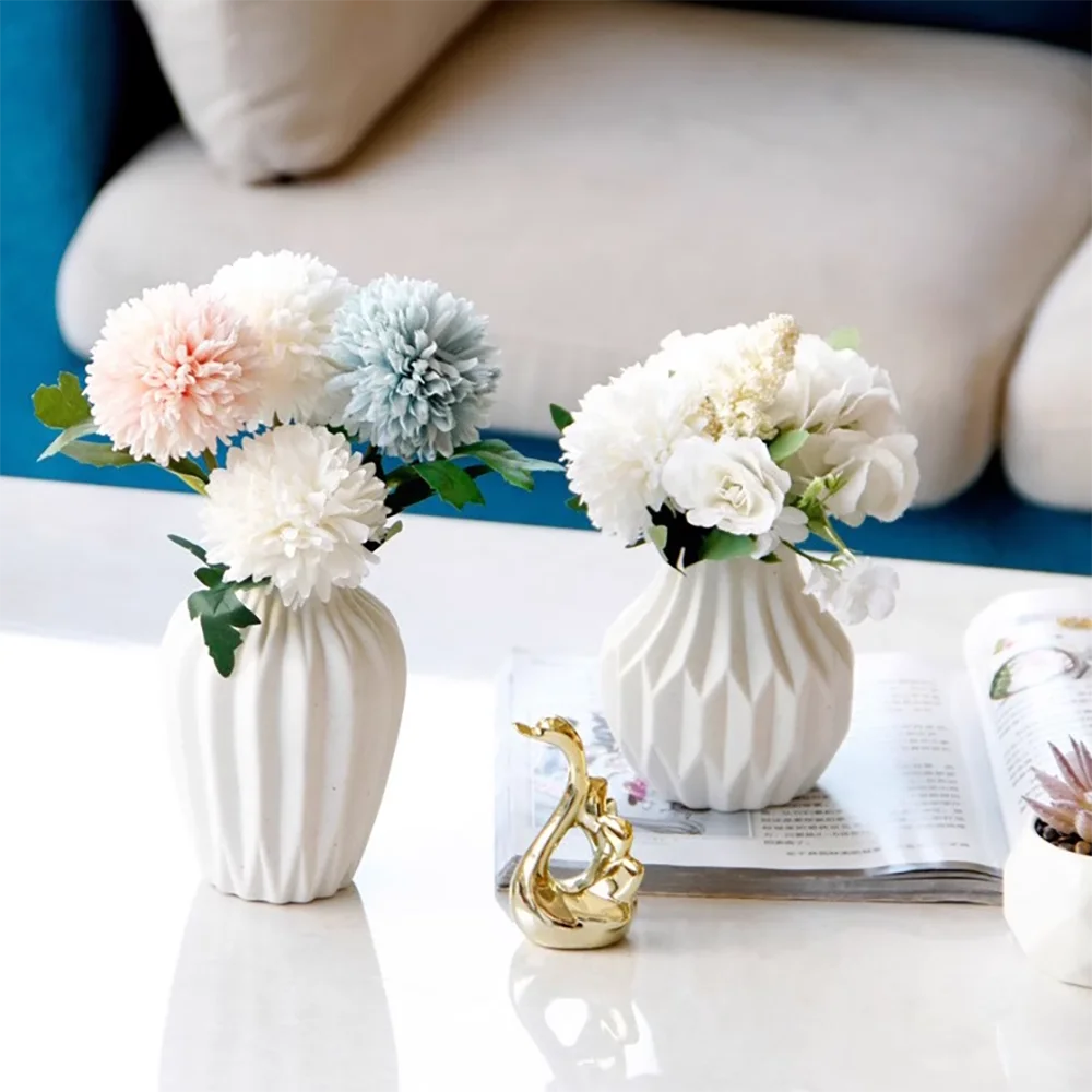 Silicone Mold For Cement Vase,Simple Modern Home Decoration Table Vase Flower Insert,Jesmonite DIY Handmade Mould