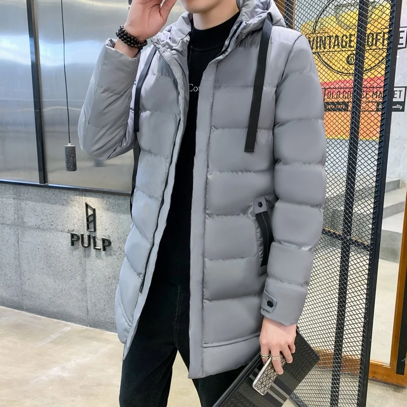 

Long Cotton Jacket Wind-Resistant Top Quality Thickened Warm Men Clothing With Hood Comfortable Fashion Casual Style Hot Parkas
