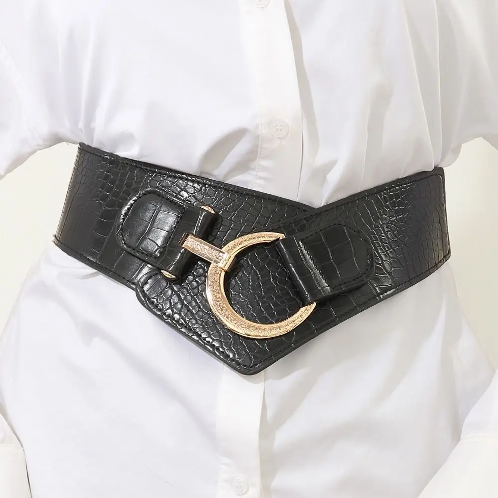Retro Adjustable Suede Belt Spicy Girl Western-style Pu Leather Corset Body Shaping Slimming Elastic Cummerbunds Waist Corset