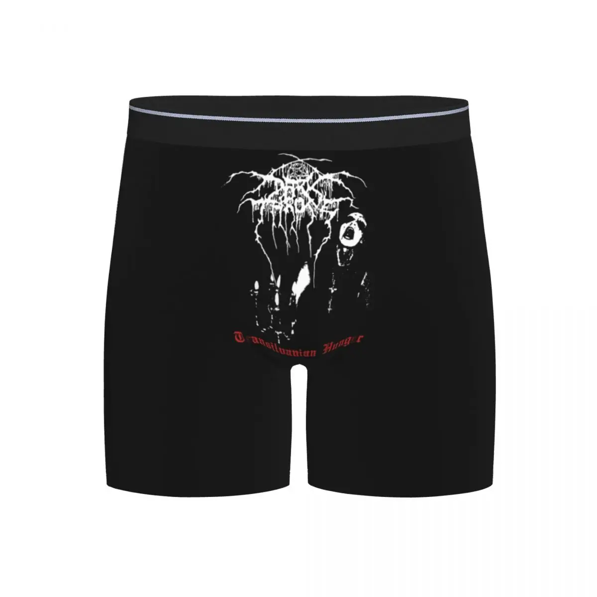 

Длинные трусы-боксеры, шорты Darkthrone, норвежские черные трусики с металлической лентой, мужское нижнее белье для мужчин, подарок бойфренду