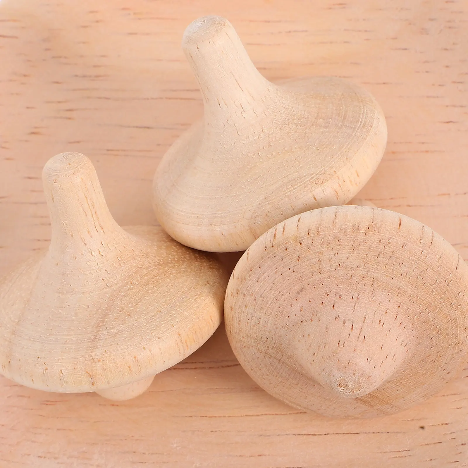 6Pcs Wooden Spinning Tops DIY Painting Kits for Unfinished Wood Crafts Boost Creativity Fine Motor Skills Preschool