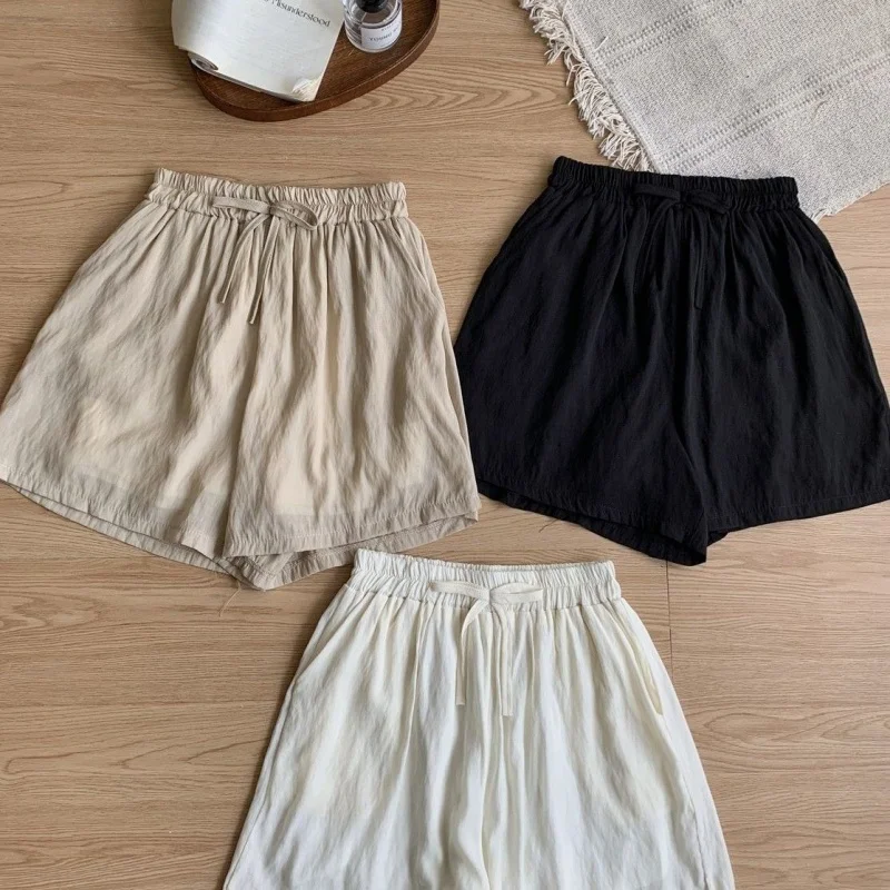 Conjunto de tres piezas para mujer, camisa de protección solar con cuello Polo informal coreano, Chaleco Corto con tirantes apilados, pantalones cortos