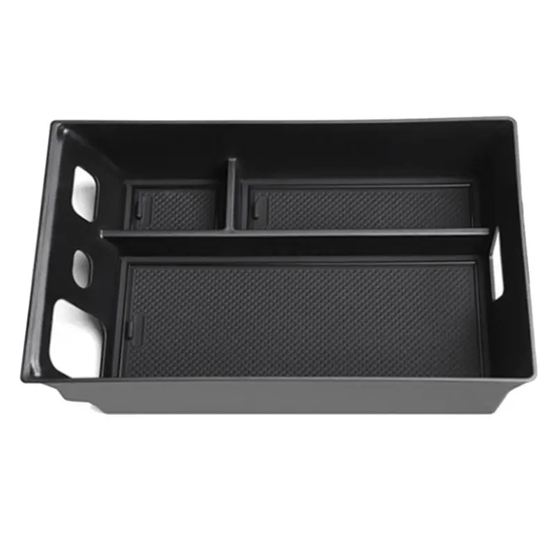 1 PCS Car Central Console Armrest Storage Box Interior Organizer Glove Tray Black ABS For Toyota Alphard 40 Series 2023+-A54R
